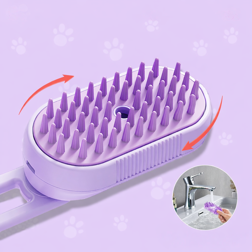 3-in-1 Steam Cat Brush – Hair Removal