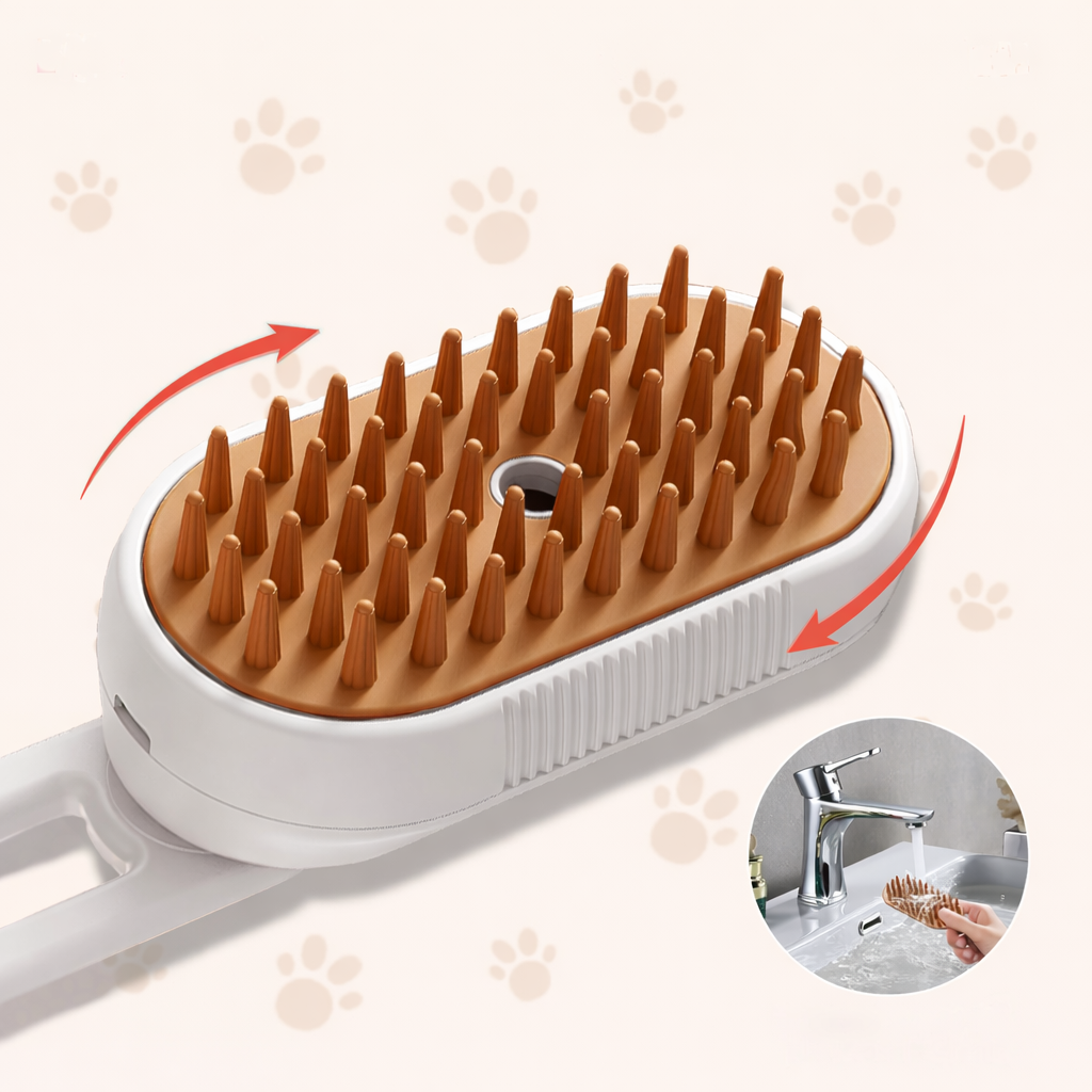 3-in-1 Steam Cat Brush – Hair Removal