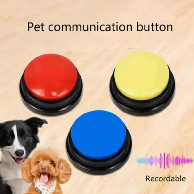 Funny Recordable Dog Toy – Talking Pet Buttons for Interactive Training & Play