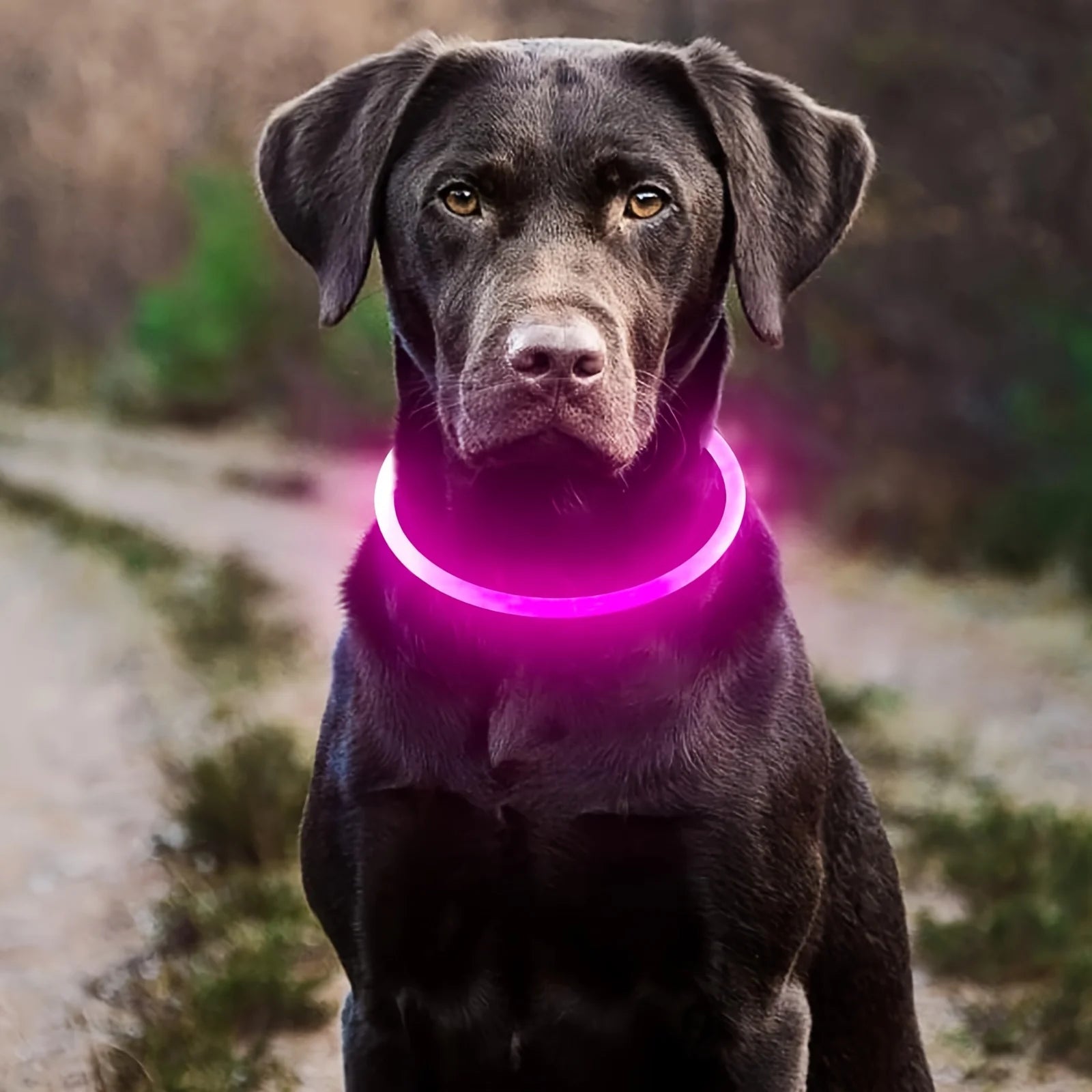 LED Light-Up Dog Collar – USB Rechargeable Anti-Lost Luminous Collar