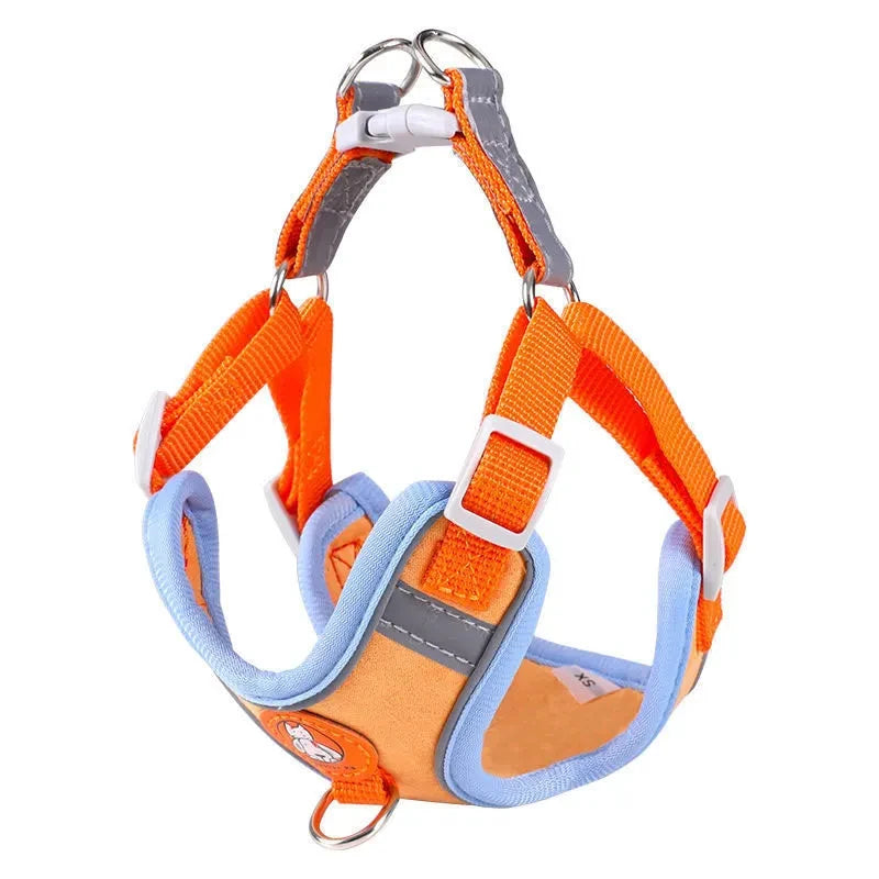 No-Pull Reflective Dog Harness & Leash Set – Adjustable for Small & Medium Dogs