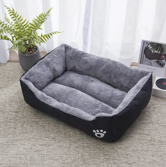 Warm Kennel, Paw Print Pet Mattress, Plush Cat and Dog Sleeping Mat