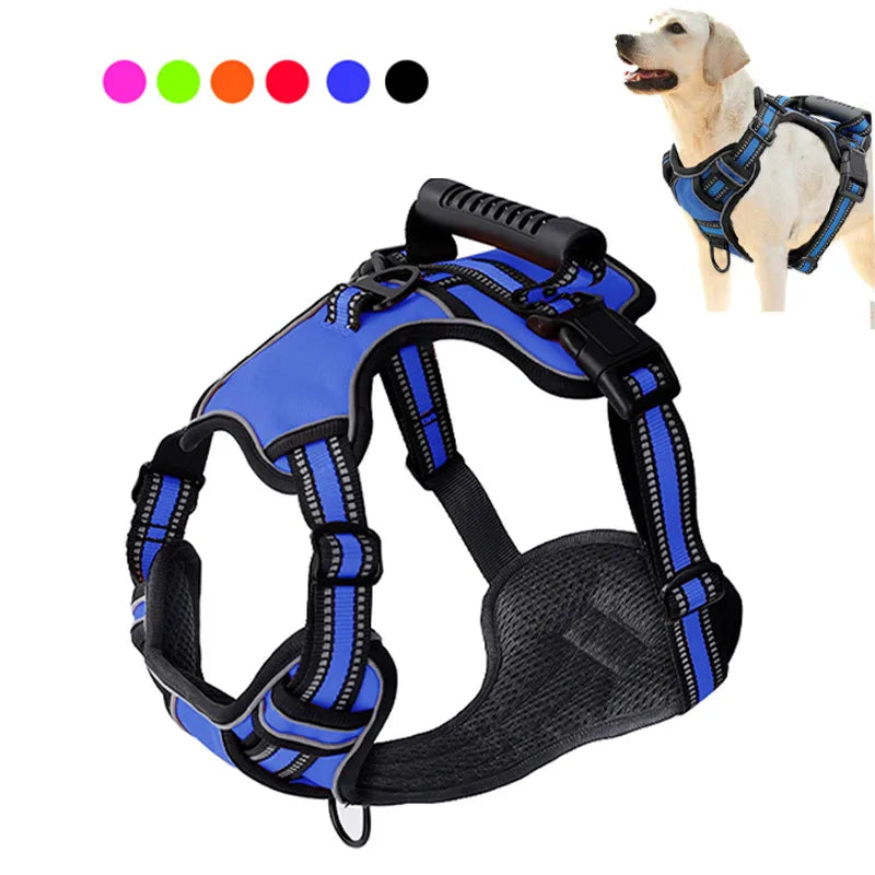 Reflective No-Pull Dog Harness – Adjustable Breathable Vest for All Dog Sizes