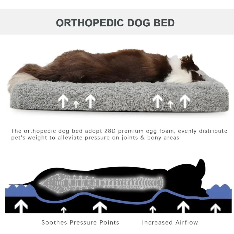 XL Orthopedic Dog Bed – Extra Large, Waterproof & Washable with Non-Slip Base