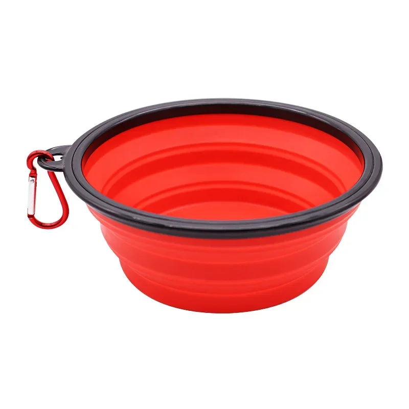 Portable Folding Silicone Pet Bowl with Carabiner