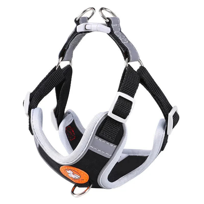 No-Pull Reflective Dog Harness & Leash Set – Adjustable for Small & Medium Dogs
