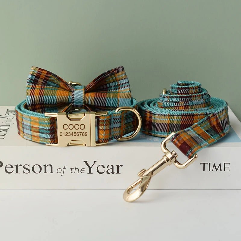 Custom Dog Collar, Harness & Leash Set – Personalized Classy Design