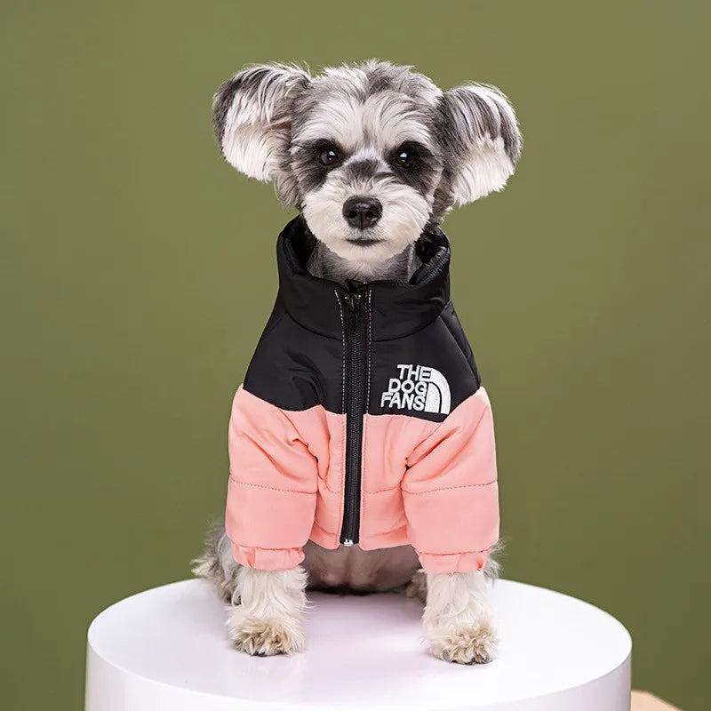 Luxury Fashion Dog Coat – Warm Down Jacket for Autumn & Winter