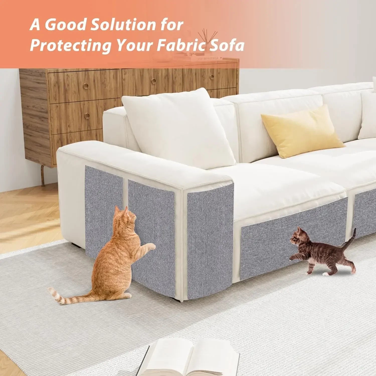 Self-Adhesive Cat Scratching Mat – Trimmable Carpet for Furniture Protection