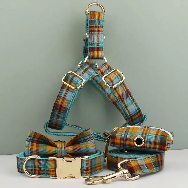 Custom Dog Collar, Harness & Leash Set – Personalized Classy Design