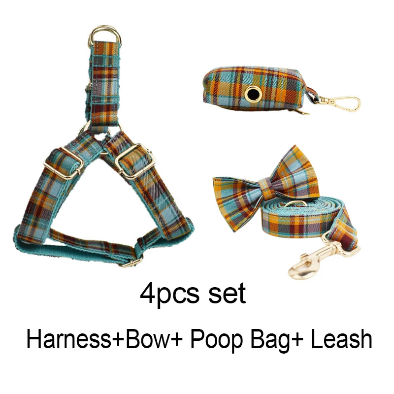 Custom Dog Collar, Harness & Leash Set – Personalized Classy Design