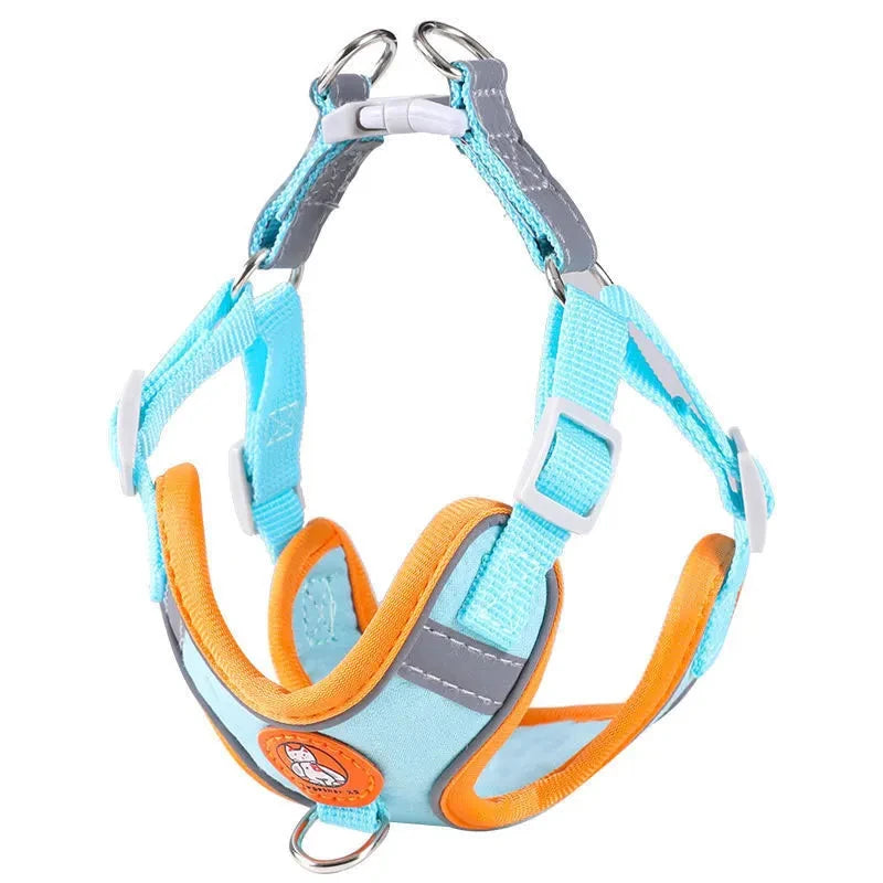 No-Pull Reflective Dog Harness & Leash Set – Adjustable for Small & Medium Dogs