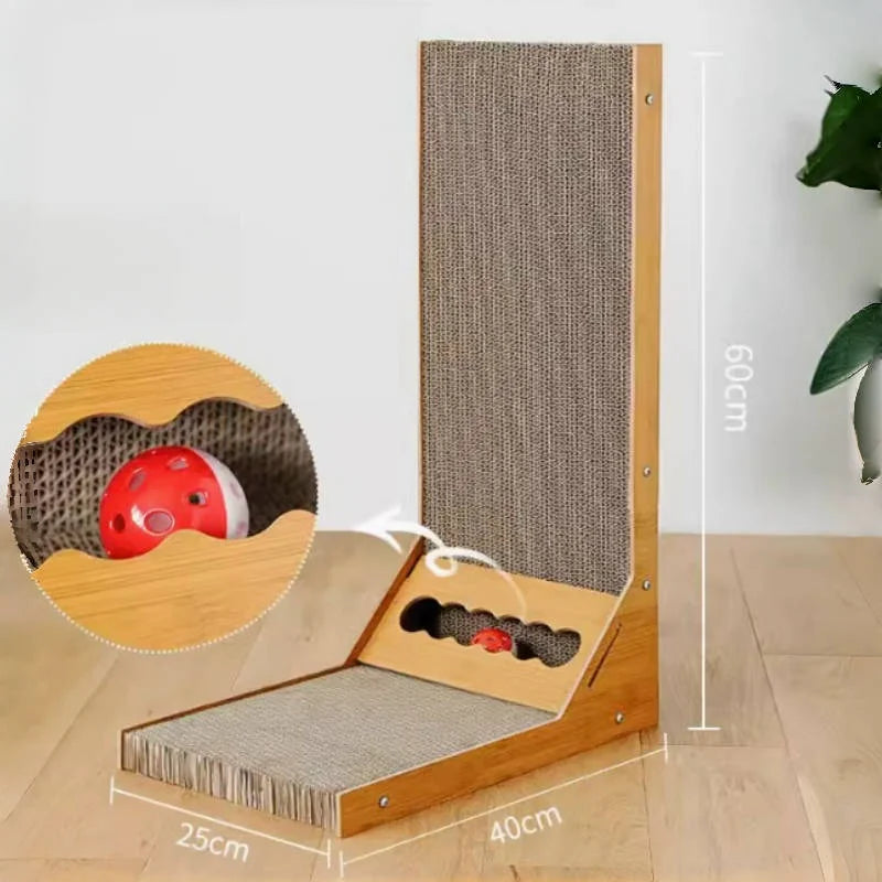 Wooden Cat Scratching Post 