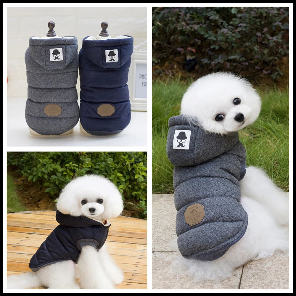 Winter Warm Fleece Dog Coat – Padded Jacket for Small Dogs & Puppies