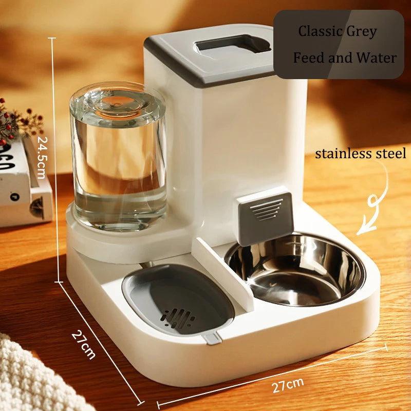 Automatic Gravity Pet Feeder & Water Dispenser Set