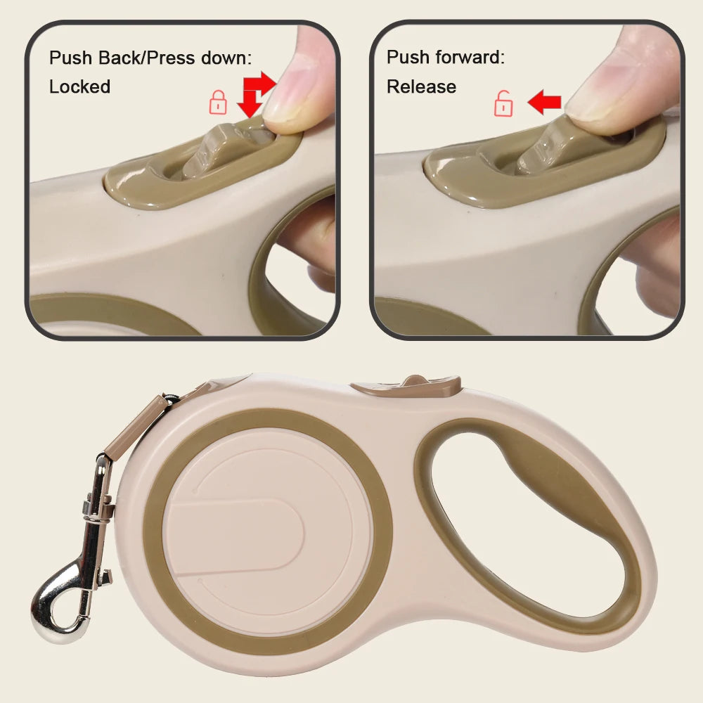 Heavy-Duty Retractable Dog Leash for Large Dogs – Durable Nylon Extending Lead