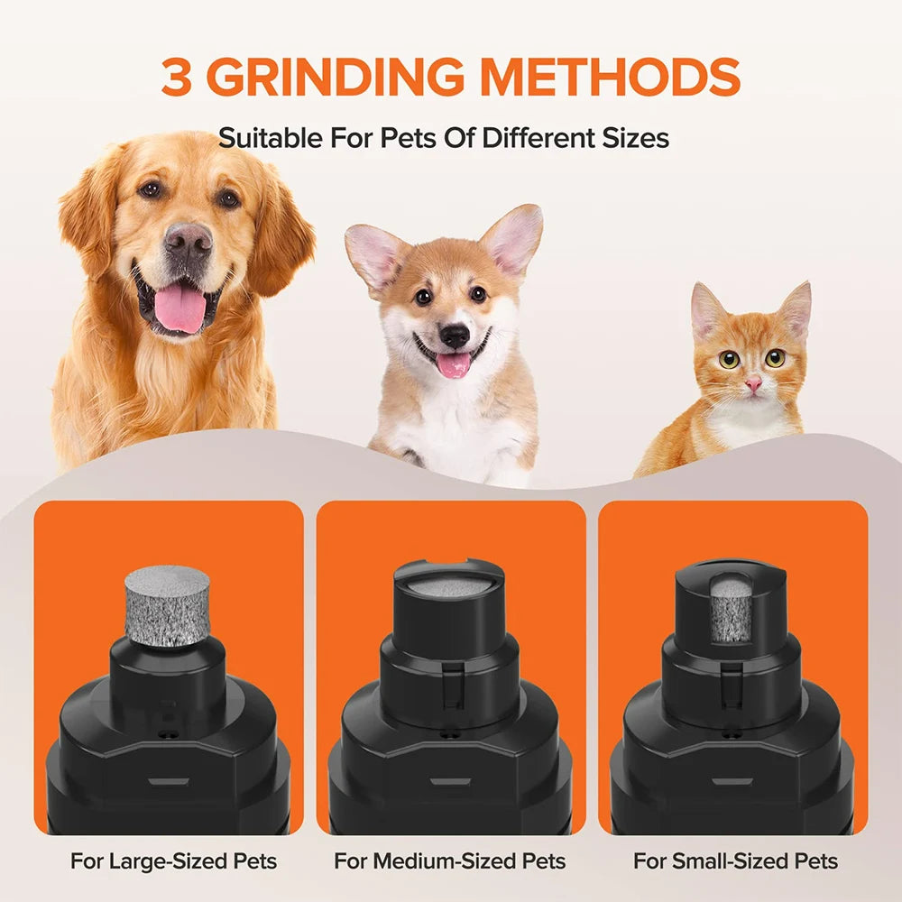 Electric Dog Nail Grinder – USB Rechargeable Quiet Trimmer for Dogs & Cats