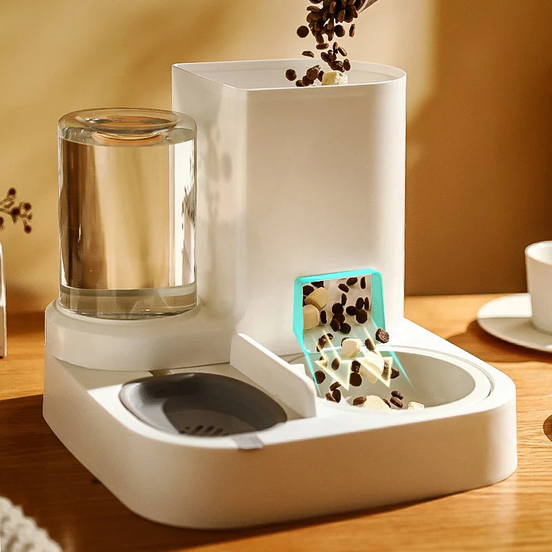 Automatic Gravity Pet Feeder & Water Dispenser Set