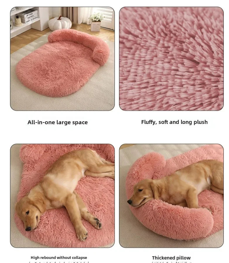 Fluffy Winter Pet Bed for Dogs & Cats – Soft Orthopedic Comfort