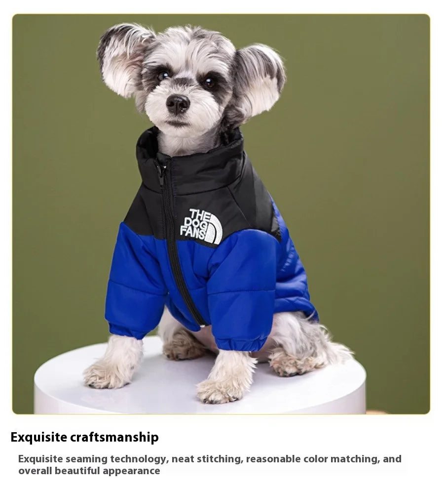 Luxury Fashion Dog Coat – Warm Down Jacket for Autumn & Winter