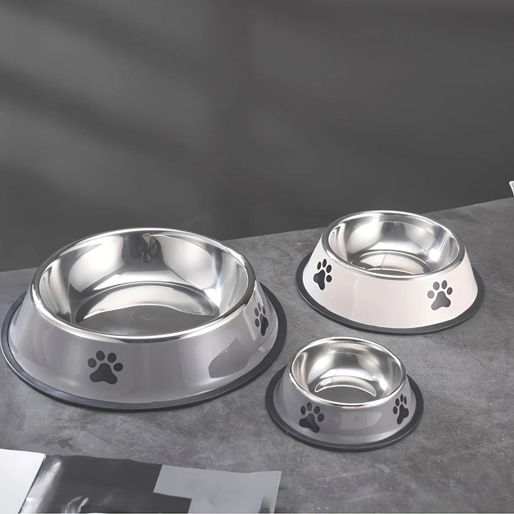 Stainless Steel Pet Food Bowl – Anti-Slip, Durable Bowl for Cats & Dogs