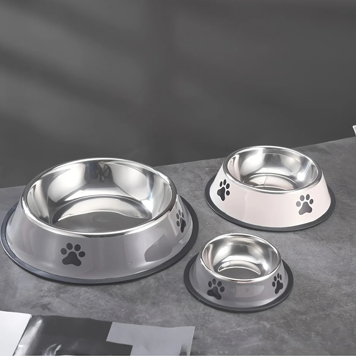 Stainless Steel Pet Food Bowl – Anti-Slip, Durable Bowl for Cats & Dogs
