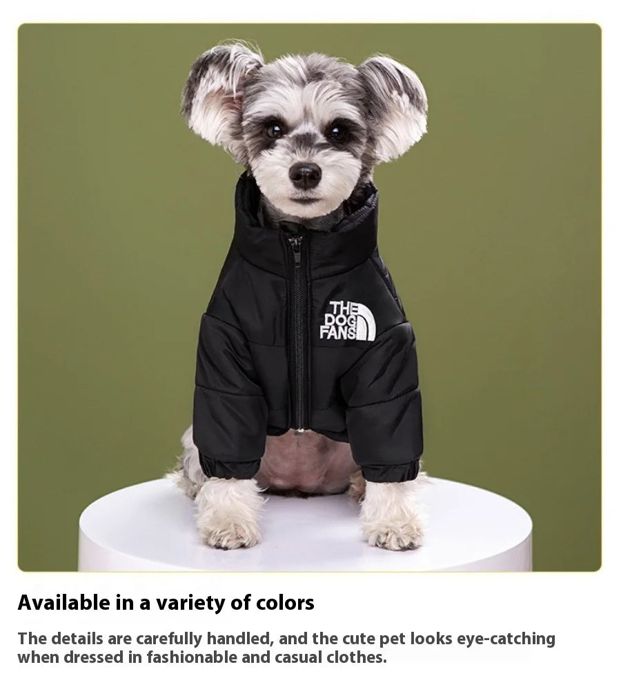 Luxury Fashion Dog Coat – Warm Down Jacket for Autumn & Winter