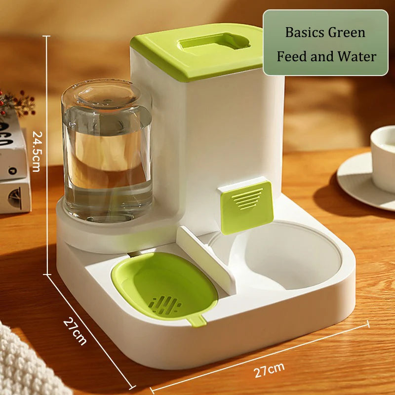Automatic Gravity Pet Feeder & Water Dispenser Set
