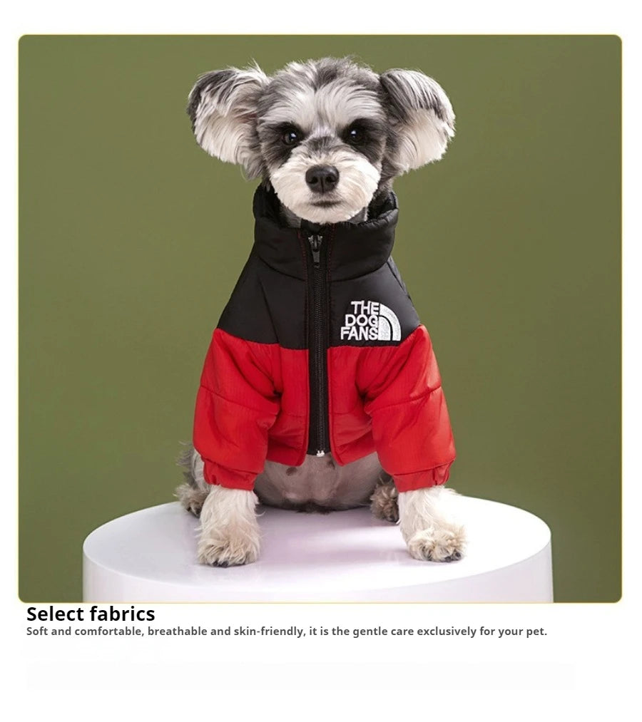 Luxury Fashion Dog Coat – Warm Down Jacket for Autumn & Winter