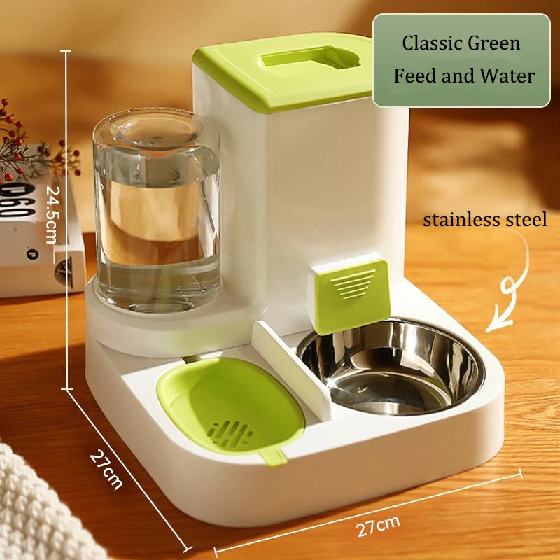 Automatic Gravity Pet Feeder & Water Dispenser Set