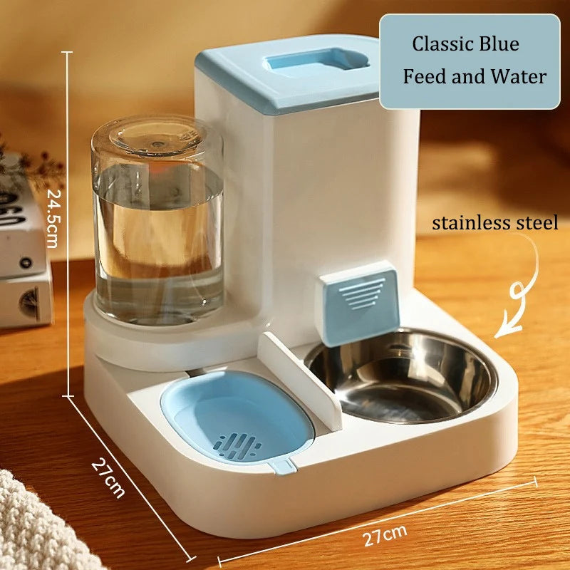 Automatic Gravity Pet Feeder & Water Dispenser Set