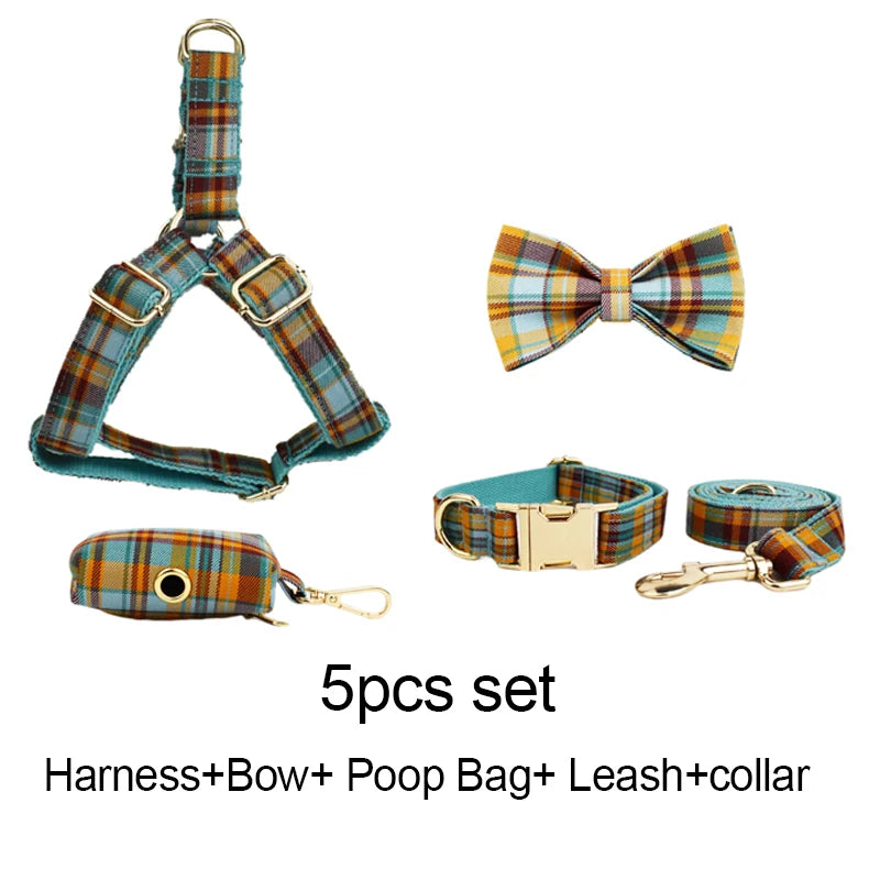 Custom Dog Collar, Harness & Leash Set – Personalized Classy Design