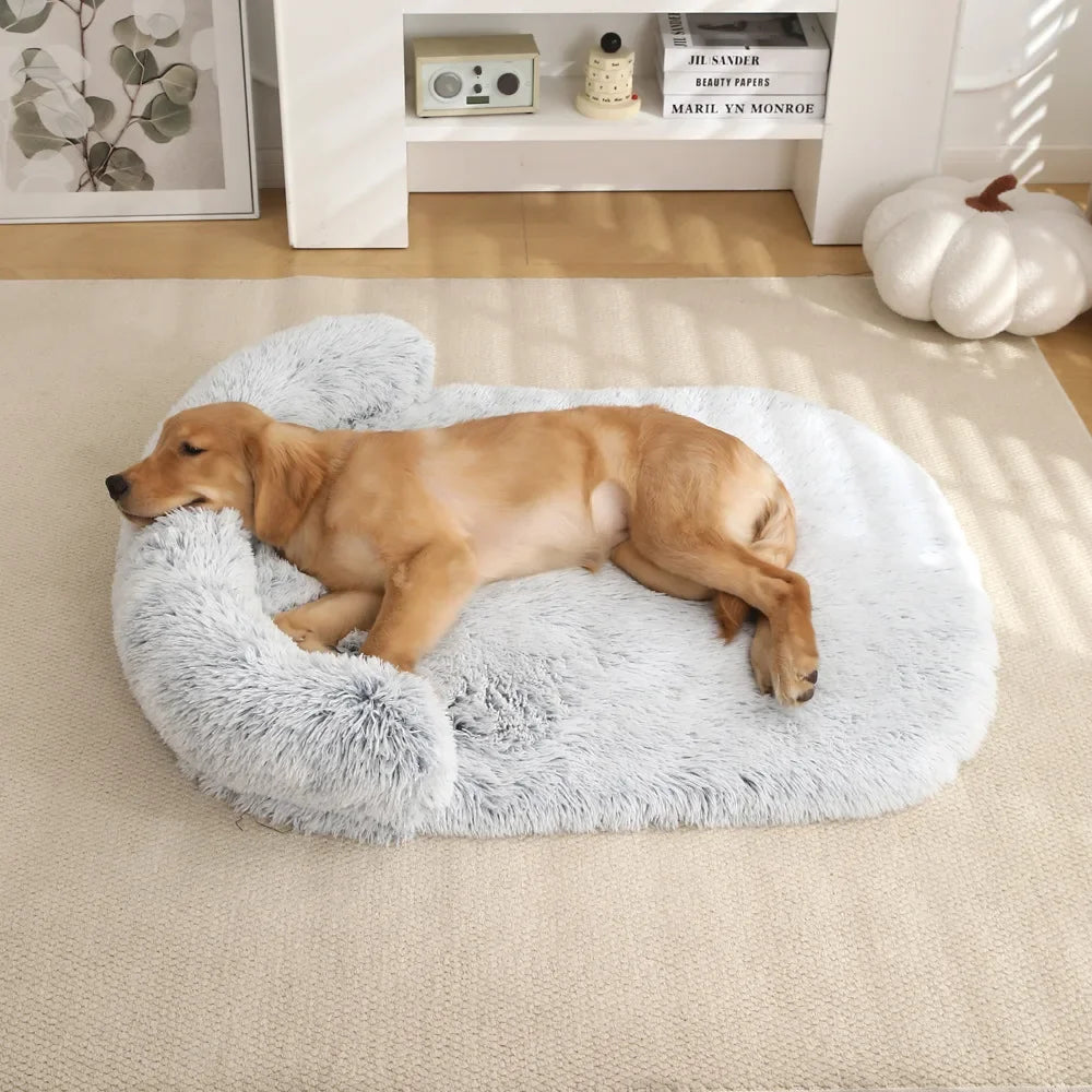 Fluffy Winter Pet Bed for Dogs & Cats – Soft Orthopedic Comfort