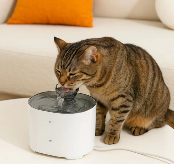 Fontaine à Eau Sans Fil pour Chats – Induction Intelligente Furronyou