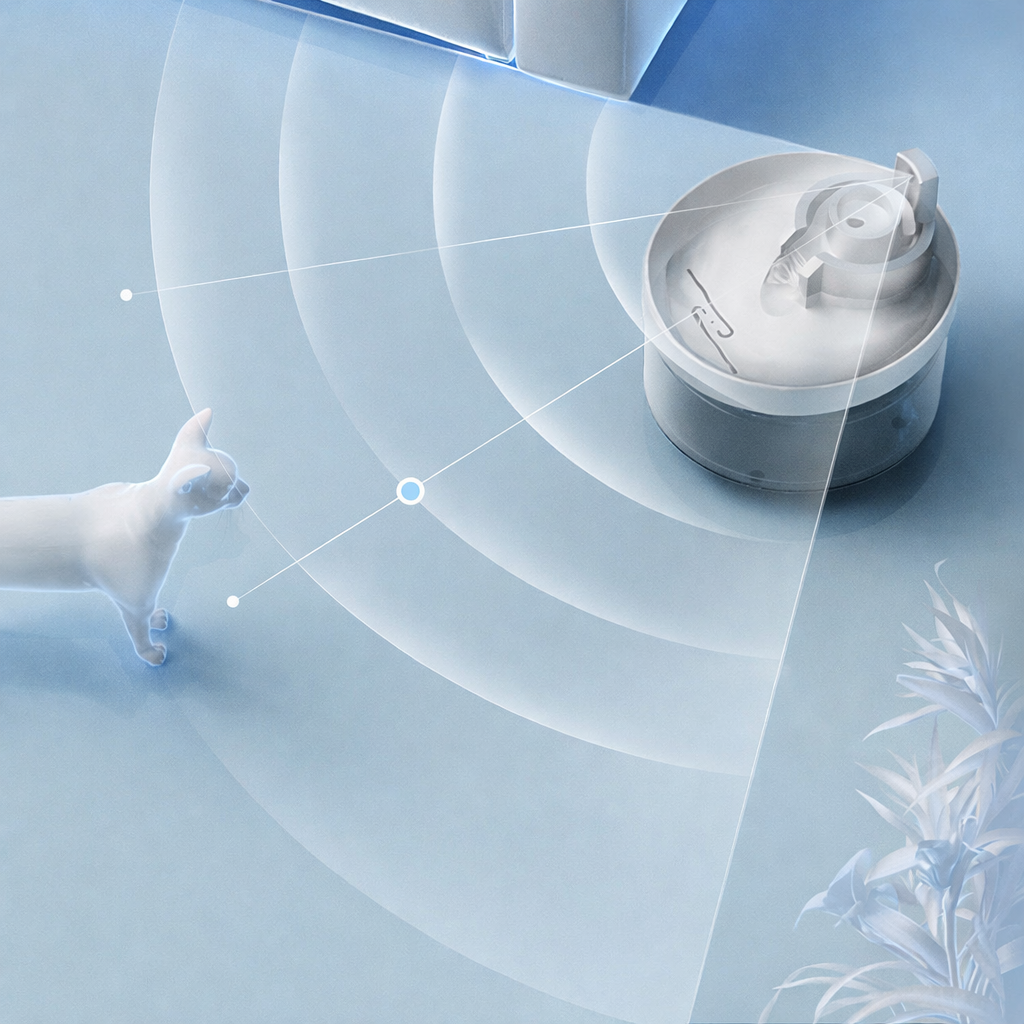 Fontaine à Eau Sans Fil pour Chats – Induction Intelligente Furronyou
